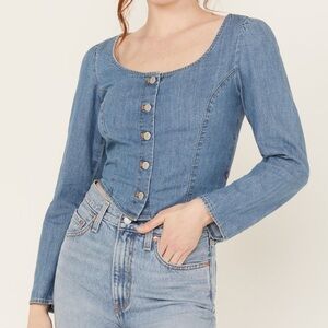 Levi’s NWT Women’s Daryn Corset Long Sleeve Denim Top